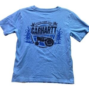Carhartt Shirt Girls 6 Farm Tractor Spell Out Logo‎ Country